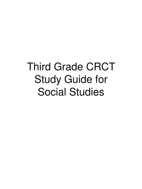 Full Download Crct Study Guide For Third Grade 