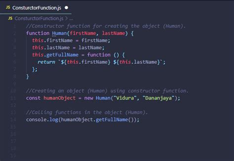 create a constructor in javascript