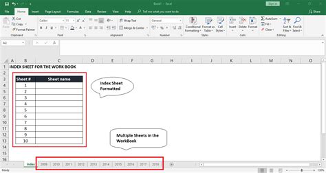 Create A Sheet Index Of Excel Worksheets Index Using An Index Worksheet - Using An Index Worksheet