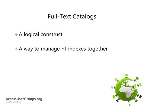 Create And Manage Full Text Catalogs