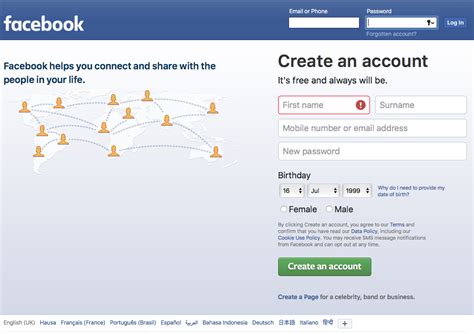 create jackd account facebook