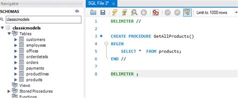 create procedure with parameters in sql