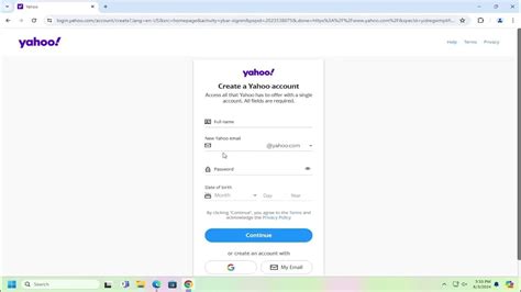 Create Yahoo Email Account