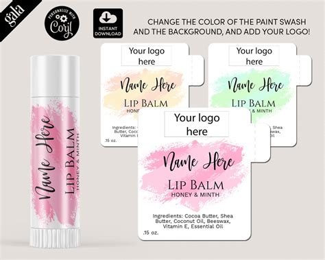 create your own lip balm labels images
