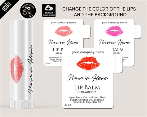 create your own lip gloss labels