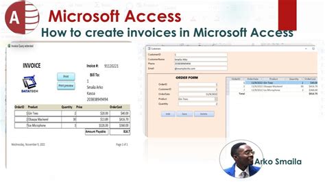 create your own microsoft access invoice database sample in 2021