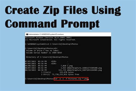 create zip file from command line