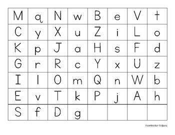 Createprintables Alphabet Letter Chart Mixed Up Alphabet Chart - Mixed Up Alphabet Chart