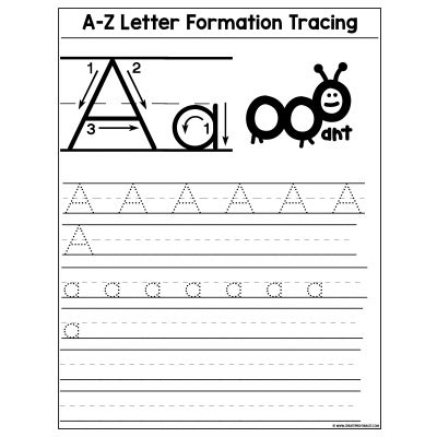 Createprintables Free A Z Letter Formation Tracing Worksheet Trace Abc Worksheet - Trace Abc Worksheet