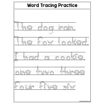Createprintables Word Tracing Practice Original Tracing Stencils For Preschoolers - Tracing Stencils For Preschoolers