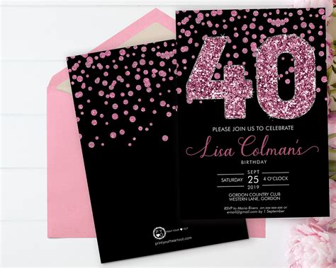 Creating A 40th Party Invitation