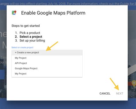 creating a google maps api key