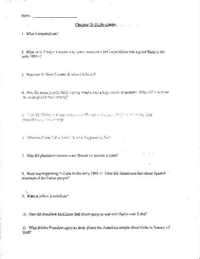 Creating America Study Answer Key