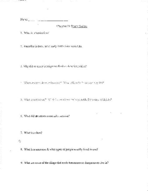 Creating America Study Guide Answer Key