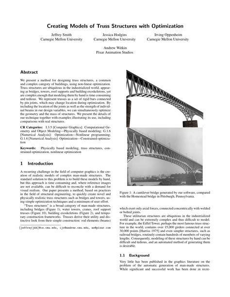 Creating Models Of Truss Structures With Optimization