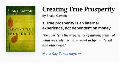 Creating True Prosperity