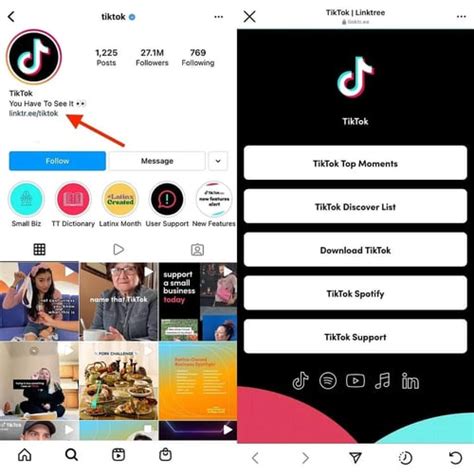 creatingattractive Instagram, TikTok Linktree