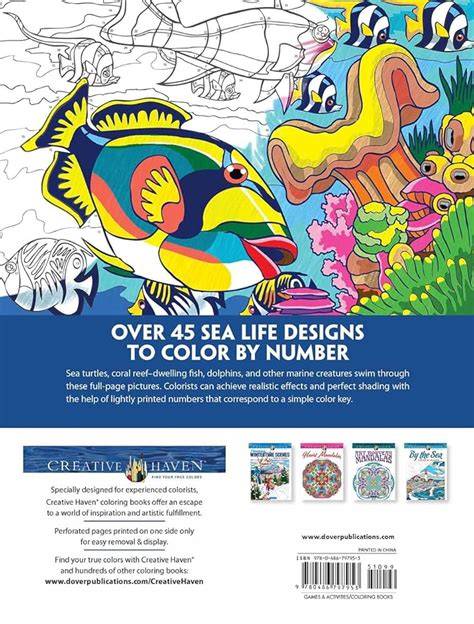 creative haven by the sea color by number creative