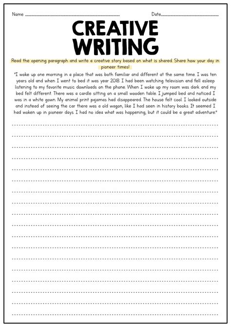 Creative Writing Class Assignments