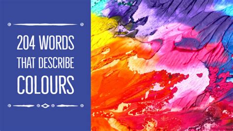 Creative Writing Describing Colours Gabe Slotnick Colorful Words In Writing - Colorful Words In Writing