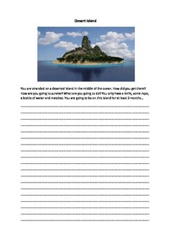 Creative Writing Galaxy Stranded On An Island Activity Worksheet - Stranded On An Island Activity Worksheet