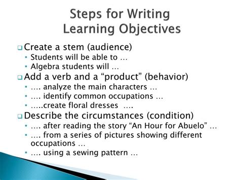 Creative Writing Objective Gabe Slotnick Creative Writing Objectives - Creative Writing Objectives
