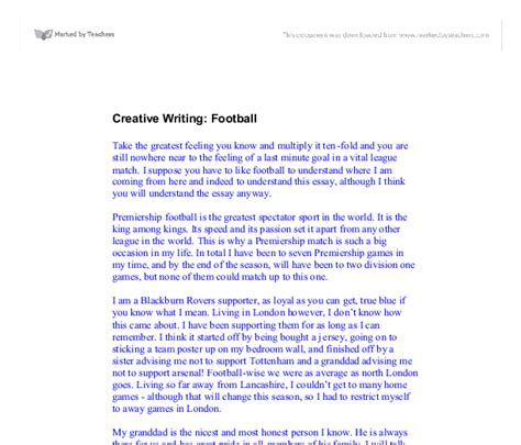 Creative Writing Soccer Best Writings Amp A Academic Soccer Writing - Soccer Writing