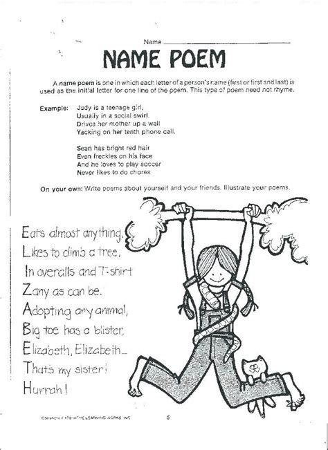 Creative Writing Worksheets 5th Grade Poems Worksheets 5th Grade - Poems Worksheets 5th Grade