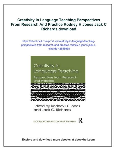 Creativity In Language Teaching Jack C Richards