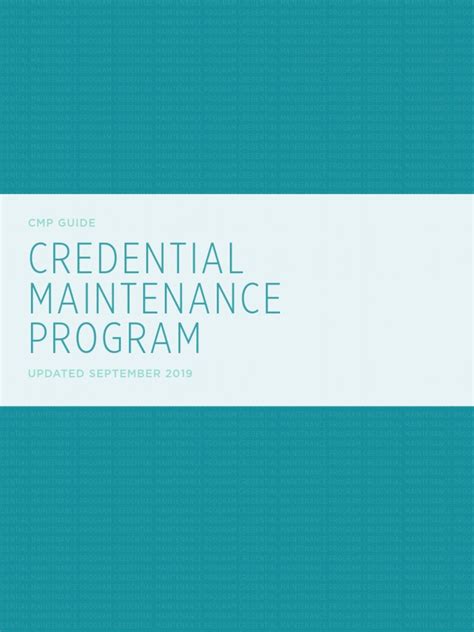 Full Download Credential Maintenance Program Guide 