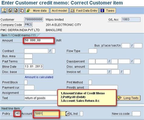 Credit Note In Sap