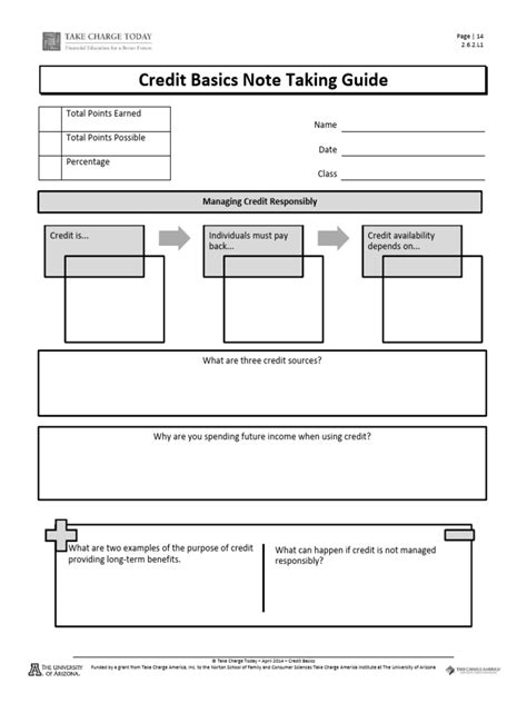 Read Online Credit Basics Note Taking Guide Answers 