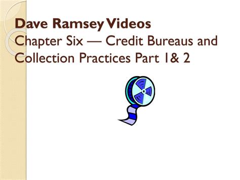 Download Credit Bureaus And Collection Practices Chapter 6 Dave Ramsey Packet Answer Key 