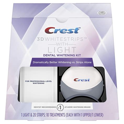Crest 3d White Whitestrips Avec Lumière   Produits De Blanchiment Des Dents Crest Ebay - Crest 3d White Whitestrips Avec Lumière
