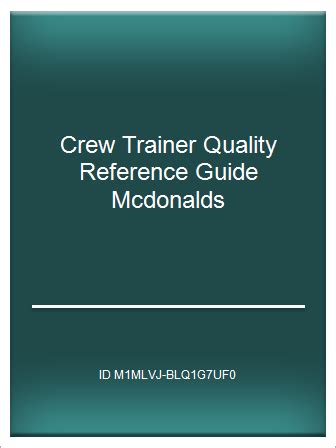Download Crew Trainer Quality Reference Guide Mcdonalds 