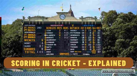 Cricket Scoring The Basics 12 Stars Cricket Club