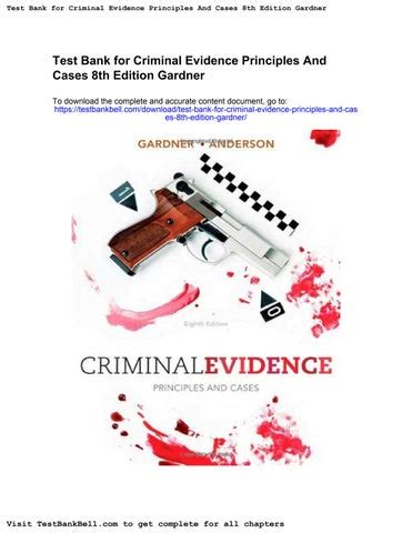 criminal evidence principles and cases 8th edition