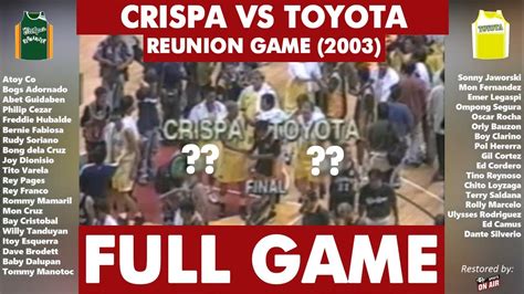 crispa vs toyota reunion game