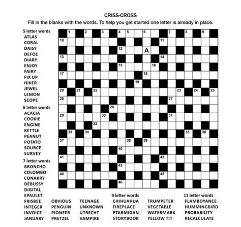 Criss Cross Puzzle Wiki Criss Cross Puzzle Cells Answers - Criss Cross Puzzle Cells Answers