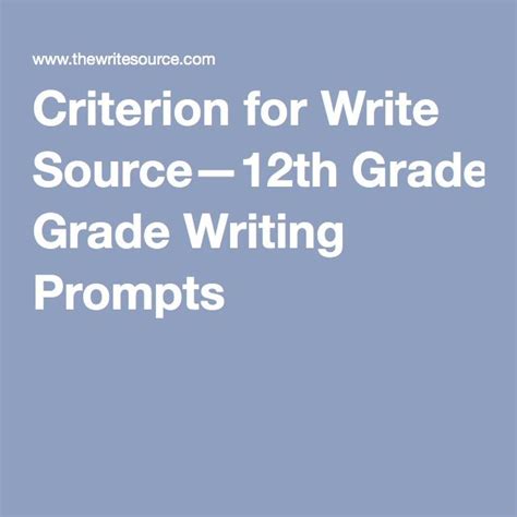 Criterion For Write Source 8th Grade Writing Prompts Write Source Grade 8 - Write Source Grade 8