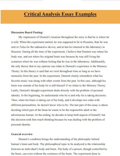 Critical Analysis Essay Examples Mental Health Nursing