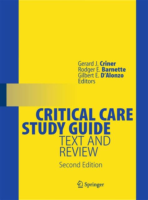 Critical Care Study Guide Text And Review Rar