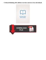 critical thinking 4th edition exercise answers