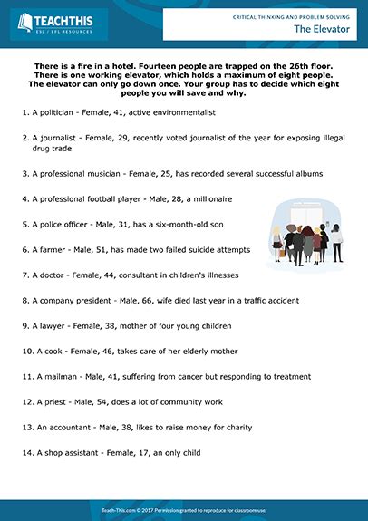Critical Thinking Problem Solving Esl Activities Games Lessons Stranded On An Island Activity Worksheet - Stranded On An Island Activity Worksheet