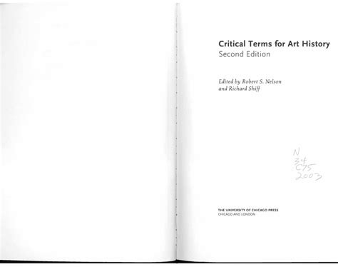 Read Critical Terms For Art History Second Edition 