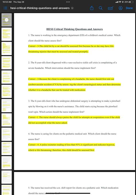 Read Critical Thinking Study Guide 