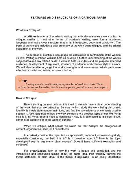 Critique Research Papers
