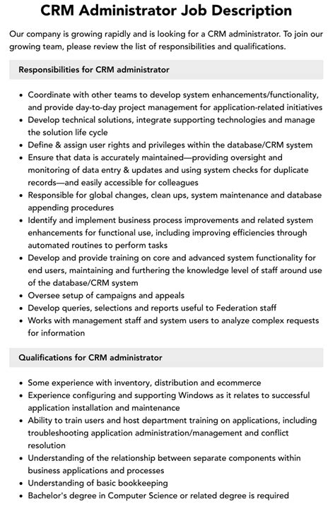 Crm Administrator Job Description 2024 Template Workable What Is Crm System Administrator - What Is Crm System Administrator