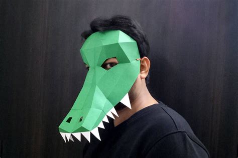 Download Crocodile Face Paper Hat 