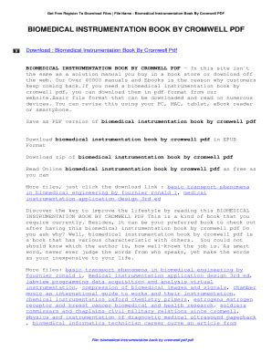 Download Cromwell Biomedical Instrumentation Pdf 